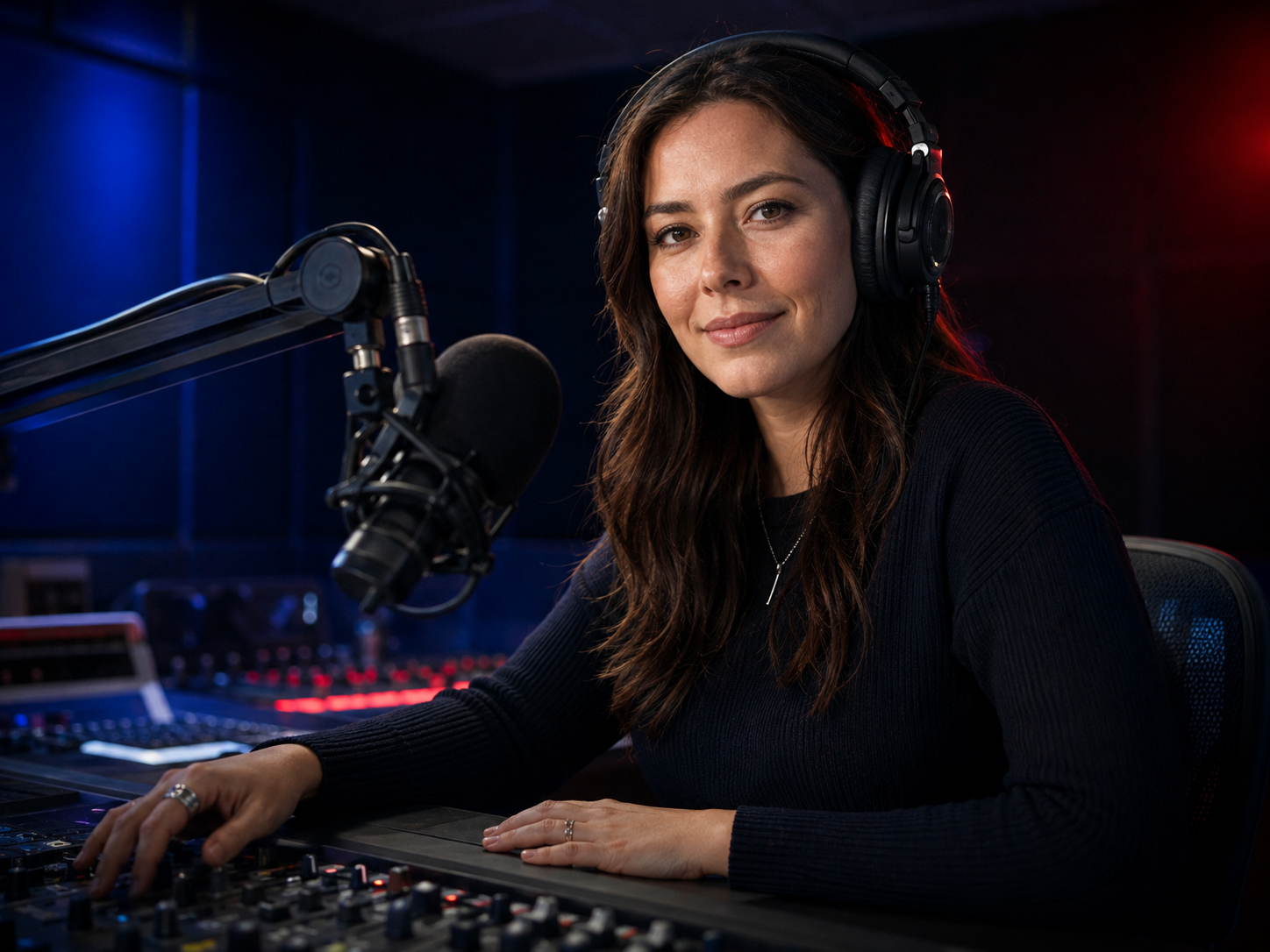 NRTH Radio presenter in the studio